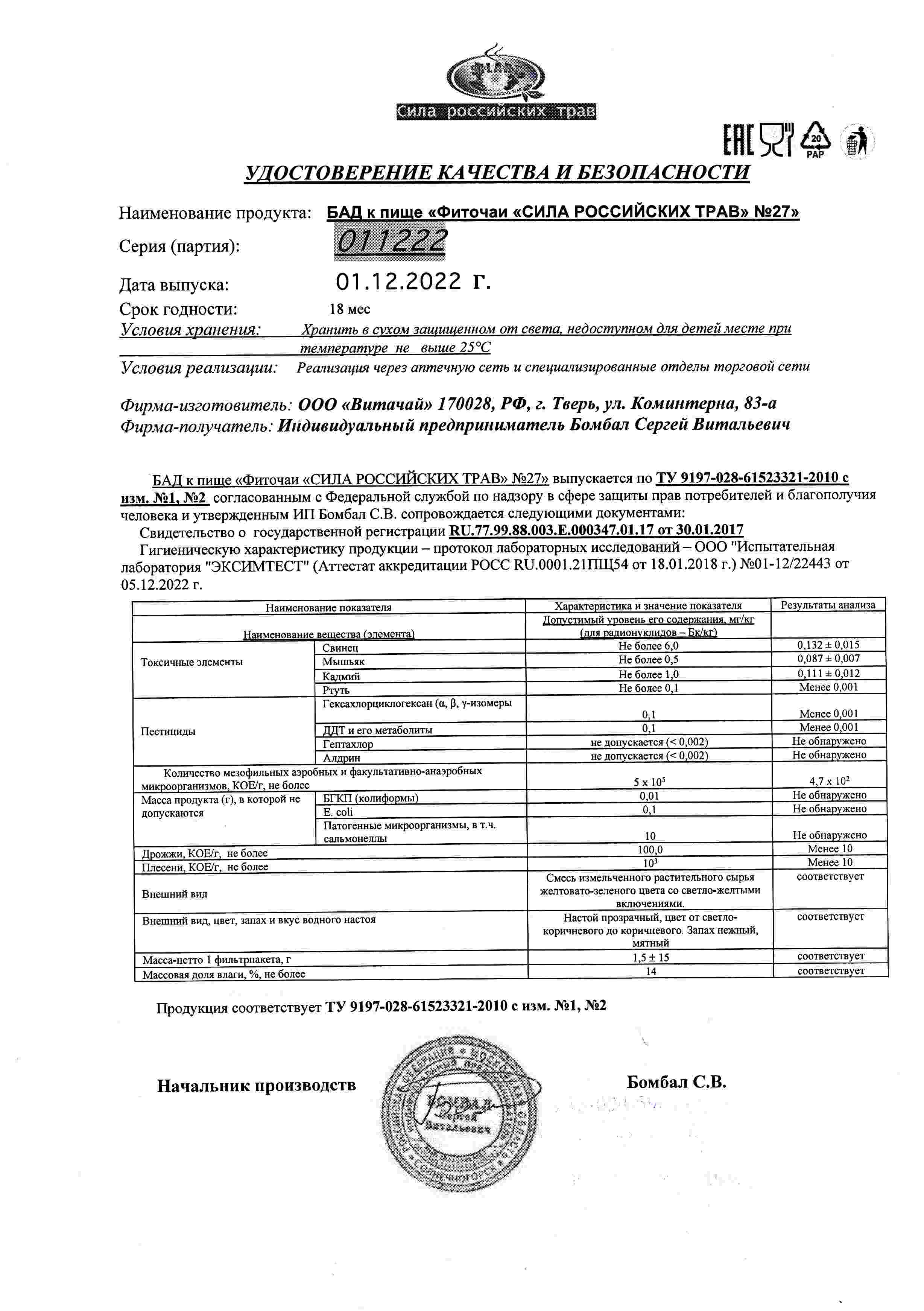 Паспорт №122022